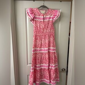 Sail to Sable Pink and White Floral Dress